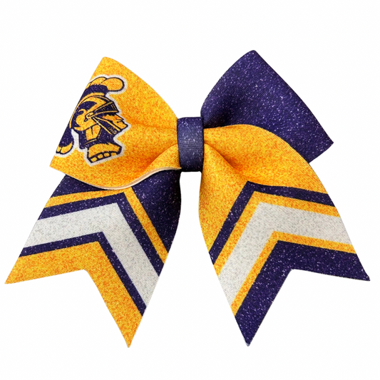 Trojans Faux Glitter Bow